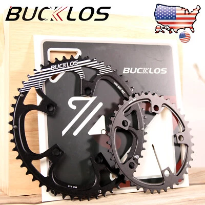 110BCD 34T-53T Road Bicycle Chainring Double Tooth Chain Ring Aluminum US STOCK - Image 1 of 4