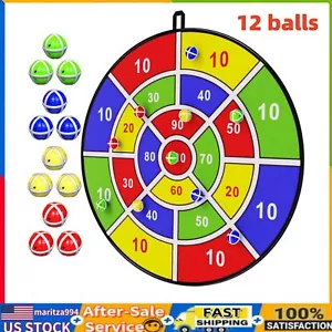 Dart Board Game For Kids With 12 Sticky Ball Girls Boys Christmas Gift Toys New. - Picture 1 of 6
