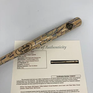 Negro League Legends Multi Signed Mini Baseball Bat 65 Signatures JSA COA - Picture 1 of 11