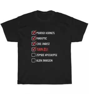 21 Years Old 21st Birthday Party Turn 21 Funny T-Shirt Unisex Tee Gift S-5XL NEW - Picture 1 of 4