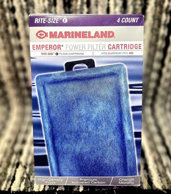 Marineland Rite Taglia E Filtro Alimentazione 4ct Emperor Pro 450 Bio-Ruota Acquario Pesci - Immagine 1 di 2