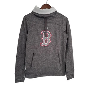 Under Armour Boston Red Sox Pullover Sweatshirt Medium Gray Funnel Cowl Neck MLB - Picture 1 of 5