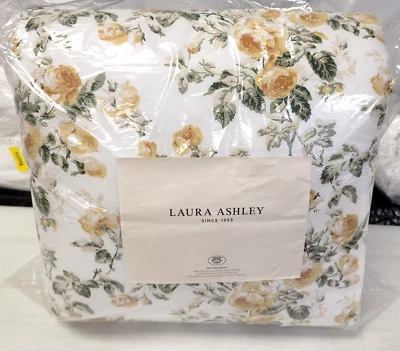 Juego de edredón Laura Ashley Roses Gold Twin de 5 piezas dorado/verde Foto 1 de 4