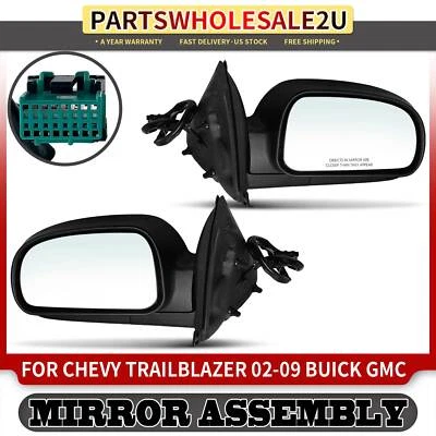 Espejo retrovisor eléctrico delantero negro 2 piezas con calefacción para Chevrolet Trailblazer Buick Rainier Foto 1 de 4