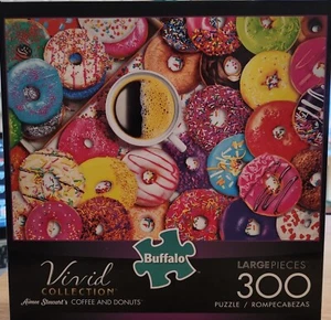 Vivid Collection "Coffee and Donutsl" 300-piece puzzle by Buffalo Games - Picture 1 of 2