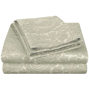 Italian Paisley Cotton Blend 600 Thread Count Deep Pocket Bed Sheet Set - Picture 1 of 57