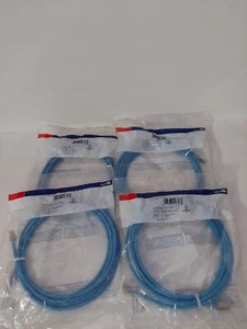 Lot Of 4 Leviton Cat 6+ Cable Blue 10'  Ethernet Patch Cord Cat6 10 Ft 6AS10-10L - Picture 1 of 3