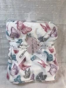 BCBG Mariposa Bebé Manta Niñas Lovey Seguridad Rosa Púrpura Azul 30"x40" NUEVO - Imagen 1 de 9