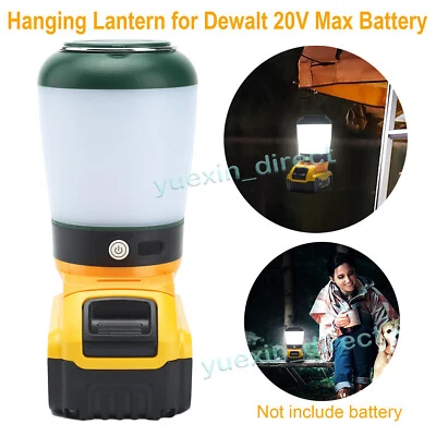 DEMKMILRI Portable Rechargeable LED Camping Lantern Flashlight Lamp for Dewalt 20V Battery