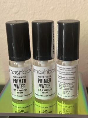 3 x Smashbox Photo Finish PRIMER WATER 0.16 fl.oz. mini try size new Free Ship! - Image 1 of 4