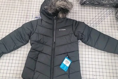 Columbia Little & Big Girls Hooded Heavyweight Katelyn Crest BLACK SMALL YOUTH  - Image 1 of 4