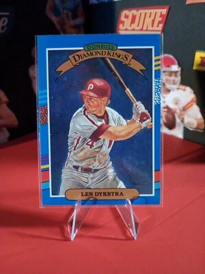 1991 Donruss - Diamond Kings Yellow Stripes On Top Right #7 Lenny Dykstra - Image 1 of 4