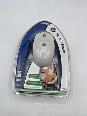 General Electric 97859 Scroll Mouse Gray Wired Ergonomic for PlayStation 2 & PC - Image 1 of 4