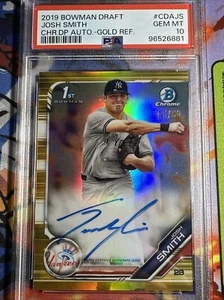 2019 Bowman Draft Chrome JOSH SMITH Gold Refractor Auto /50 PSA 10 GEM MINT - Picture 1 of 2