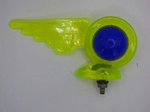 VINTAGE BIKE / BICYCLE MUDGUARD FENDER ORNAMENT MASCOT - WHITE+BLUE - NOS - Imagen 1 de 4