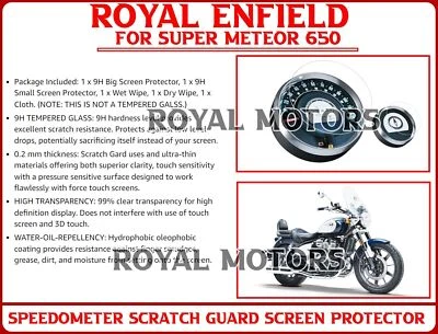 Royal Enfield Super Meteor 650 "PROTECTOR PANTALLA VELOCÍMETRO PROTECTOR ARAÑAZOS" Foto 1 de 4