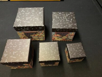 Lang Card Co Bobs Boxes Teachers Wish Nesting Boxes Five Pieces Education School - Image 1 of 4
