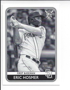 2020 Big League Base Black & White #6 Eric Hosmer /50 - San Diego Padres