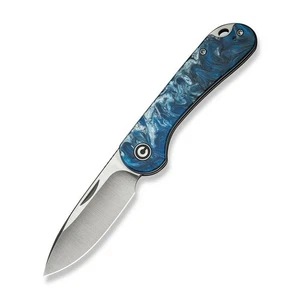 Civivi Elementum Slip Joint Pocket Knife Ocean Blue Resin Handle - C18062AJ-4 - Picture 1 of 7