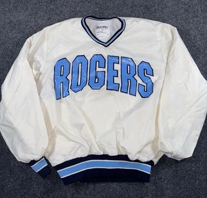 Chaqueta Pullover DeLong Rodgers De Colección Blanco Azul Borde a Rayas Hecha en EE. UU. Talla M - Imagen 1 de 7