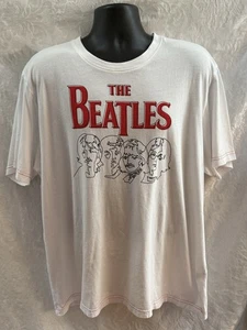 THE BEATLES T-Shirt Hard Rock Cafe LONDON~Size XXL~S/S White 100% Cotton EUC - Picture 1 of 6