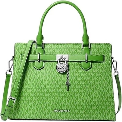 Michael Kors Mujer Hamilton Cartera Mediana Bandolera Bolso de Mano Cartera Verde Selva Foto 1 de 4
