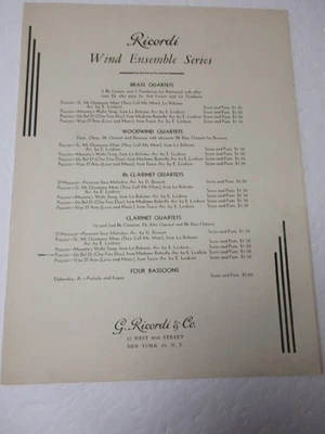 Puccini Un Bel Di (One Fine Day) Madame Butterfly Clarinet Quartet Sheet Music - Image 1 of 4