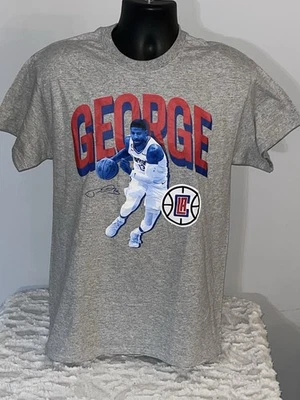 LA CLIPPERS ПОЛ ДЖОРДЖ НБА БАСКЕТБОЛ КОРОТКИМ РУКАВОМ ДЕЙСТВИЕ РУБАШКА МУЖСКАЯ MED НОВЫЙ БЕЗ ЯРЛЫКОВ - Изображение 1 из 2