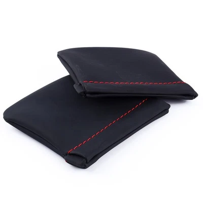 Black PU Leather Carrying Pouch Case Bag For Earphone Headphone New - Image 1 of 4