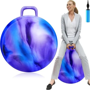 Lewtemi Hopper Ball für Erwachsene, 29 Zoll hüpfender Hippity mit Griff Gummi Hopfen, - Bild 1 von 6
