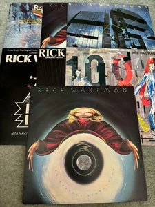 7 X RICK WAKEMAN LP VINYL RECORDS NO EARTHLY CONNECTION COST OF LIVING 1984 ETC - Picture 1 of 9