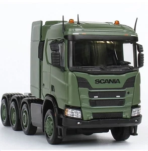 Scania Truck 1/64 Diecast Model with Container Trailer, Green, Heavy Transport - Picture 1 of 9