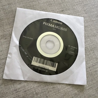 Canon Pixma Printer MG3600 Setup CD-ROM U 1.1 NEW - Image 1 of 2