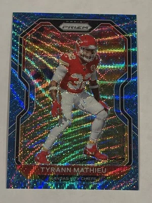 2020 Panini Prizm Prizms Blue Wave #127 Tyrann Mathieu Serial 113/199 - Image 1 of 2