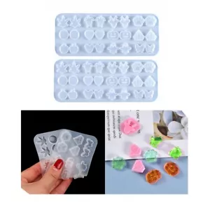 2Pcs Epoxy Resin Jewelry Molds Silicone Pendant Mold for Earring Pendant Stud... - Picture 1 of 8