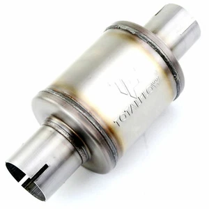 20316S Straight Through Universal Slotted Ends Exhaust Muffler - 2.5 Inch ID - Picture 1 of 5