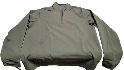 Giacca Under Armour Uomo XL C Gear Cerniera Manica Lunga Pullover Verde Coach NUOVO DI ZECCA