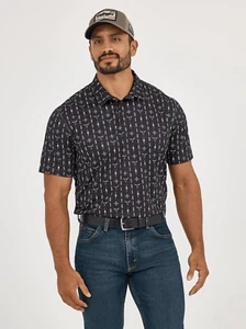 Herren Wrangler Performance Poloshirt Steer schwarz - 112366980 - Bild 1 von 3