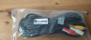 Pro-Signal Cinch Kabel - 3 x Phono AV Stecker auf Stecker Audio Composite Video Kabel - NOS - Bild 1 von 4