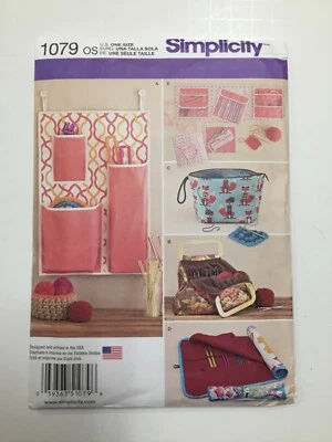 Organizador de accesorios de almacenamiento de ganchillo tejido Simplicity 1079 CORTE Foto 1 de 4