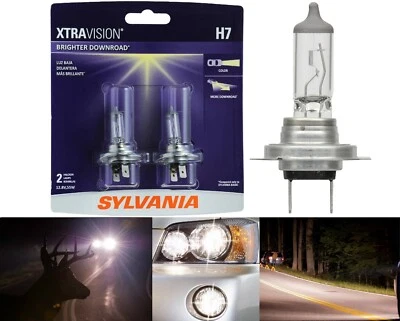 Sylvania Xtra Vision H7 55W Two Bulbs Head Light High Beam Replace Upgrade Lamp - Image 1 of 4