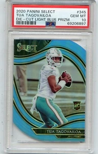 2020 SELECT #345 TUA TAGOVAILOA "DIE-CUT LIGHT BLUE PRIZM" RC - PSA 10 (06897) - Picture 1 of 1