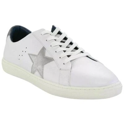 Steve Madden Men Lace Up Sneakers Dixxin Size US 7.5M White Faux Leather - Image 1 of 4