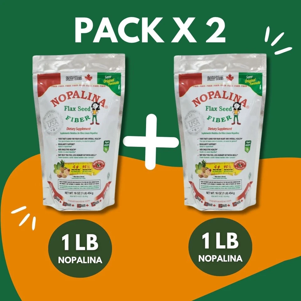 2 Nopalina 16 oz linaza más fibra, suplemento Omega 3-6-9 Foto 1 de 1