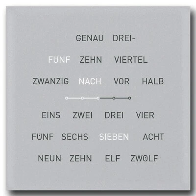 Wortuhr LISA - Silber - orig. Kellys Finest - Uhr mit Worten - Bild 1 von 4