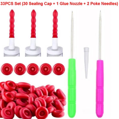 33PC Saver Open-Caulk Cap caulk Sealer Caulking Tube for Sealing And Preserving~