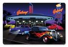 CLASSIC RAT HOT ROD ROUTE 66 GALAXY DINER Metal Sign Man Cave Garage Body Shop