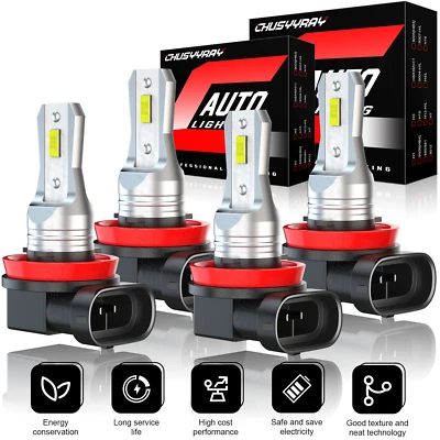 Kit de 4 bombillas LED de haz alto bajo para Volvo S60 T5 sedán 4 puertas 2006-2013 Foto 1 de 4