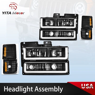 Faros LED DRL para Chevy C/K Suburban Tahoe 1994-1999 lámpara de parachoques faros Foto 1 de 4