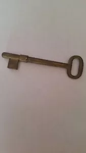 Genuine Antique Brass Skeleton Key 3 1/2 inches uncut - Picture 1 of 2